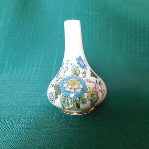 Spode 19 blue floral mini bud vase mint condition